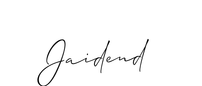 Also we have Jaidend name is the best signature style. Create professional handwritten signature collection using Allison_Script autograph style. Jaidend signature style 2 images and pictures png