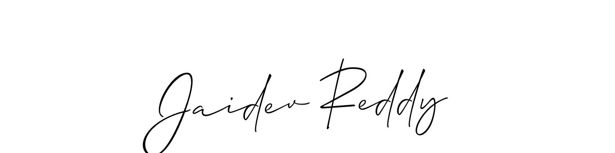 How to make Jaidev Reddy signature? Allison_Script is a professional autograph style. Create handwritten signature for Jaidev Reddy name. Jaidev Reddy signature style 2 images and pictures png