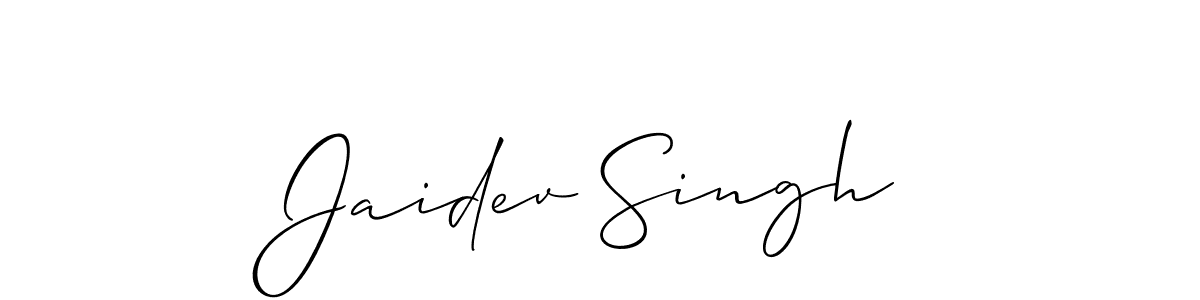 The best way (Allison_Script) to make a short signature is to pick only two or three words in your name. The name Jaidev Singh include a total of six letters. For converting this name. Jaidev Singh signature style 2 images and pictures png