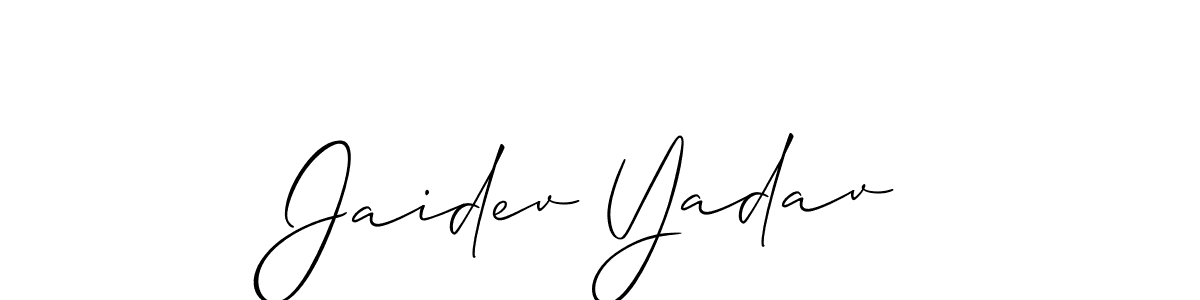 Also we have Jaidev Yadav name is the best signature style. Create professional handwritten signature collection using Allison_Script autograph style. Jaidev Yadav signature style 2 images and pictures png