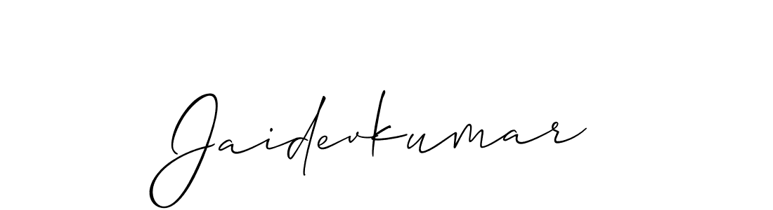 It looks lik you need a new signature style for name Jaidevkumar. Design unique handwritten (Allison_Script) signature with our free signature maker in just a few clicks. Jaidevkumar signature style 2 images and pictures png
