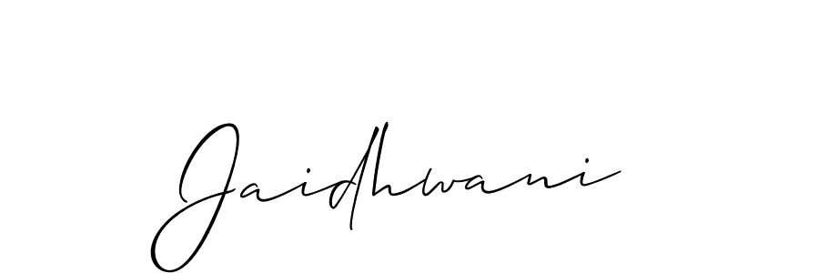 How to make Jaidhwani name signature. Use Allison_Script style for creating short signs online. This is the latest handwritten sign. Jaidhwani signature style 2 images and pictures png