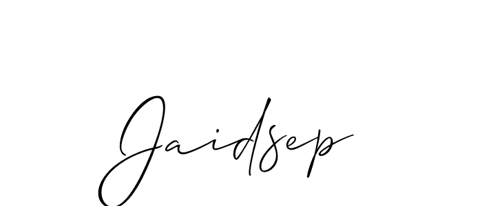 Create a beautiful signature design for name Jaidsep. With this signature (Allison_Script) fonts, you can make a handwritten signature for free. Jaidsep signature style 2 images and pictures png