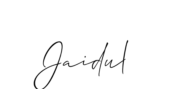 Allison_Script is a professional signature style that is perfect for those who want to add a touch of class to their signature. It is also a great choice for those who want to make their signature more unique. Get Jaidul name to fancy signature for free. Jaidul signature style 2 images and pictures png