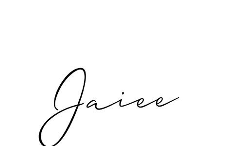 if you are searching for the best signature style for your name Jaiee. so please give up your signature search. here we have designed multiple signature styles  using Allison_Script. Jaiee signature style 2 images and pictures png