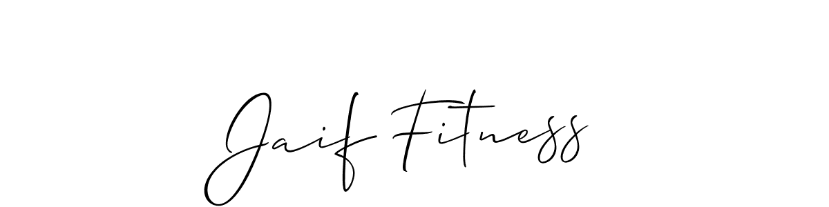 It looks lik you need a new signature style for name Jaif Fitness. Design unique handwritten (Allison_Script) signature with our free signature maker in just a few clicks. Jaif Fitness signature style 2 images and pictures png