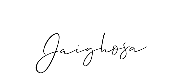 Use a signature maker to create a handwritten signature online. With this signature software, you can design (Allison_Script) your own signature for name Jaighosa. Jaighosa signature style 2 images and pictures png