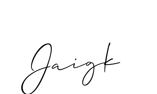 Make a short Jaigk signature style. Manage your documents anywhere anytime using Allison_Script. Create and add eSignatures, submit forms, share and send files easily. Jaigk signature style 2 images and pictures png
