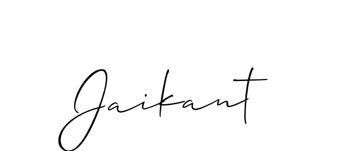 Make a beautiful signature design for name Jaikant. With this signature (Allison_Script) style, you can create a handwritten signature for free. Jaikant signature style 2 images and pictures png