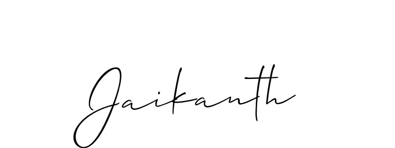 Make a beautiful signature design for name Jaikanth. With this signature (Allison_Script) style, you can create a handwritten signature for free. Jaikanth signature style 2 images and pictures png