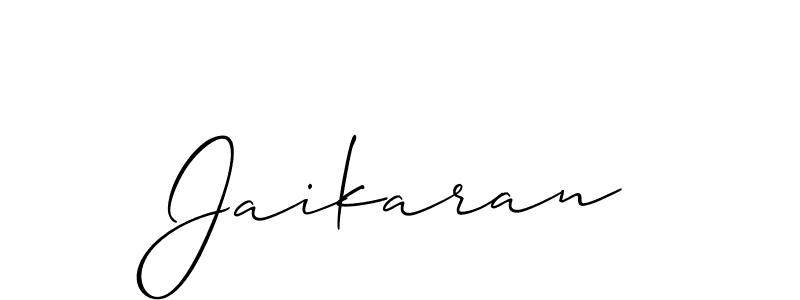 Allison_Script is a professional signature style that is perfect for those who want to add a touch of class to their signature. It is also a great choice for those who want to make their signature more unique. Get Jaikaran name to fancy signature for free. Jaikaran signature style 2 images and pictures png