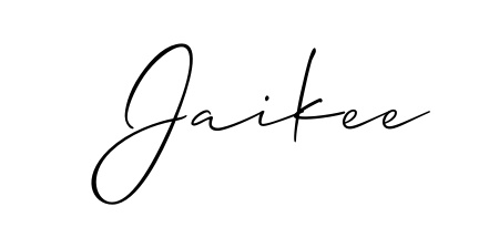 Use a signature maker to create a handwritten signature online. With this signature software, you can design (Allison_Script) your own signature for name Jaikee. Jaikee signature style 2 images and pictures png