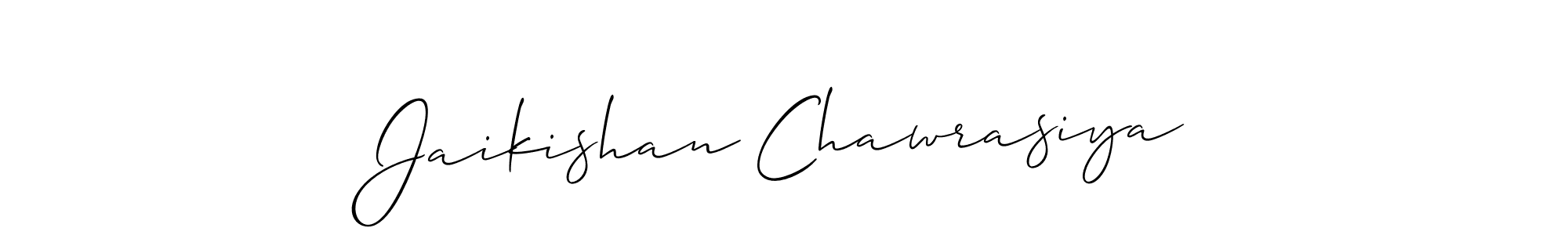 Create a beautiful signature design for name Jaikishan Chawrasiya. With this signature (Allison_Script) fonts, you can make a handwritten signature for free. Jaikishan Chawrasiya signature style 2 images and pictures png