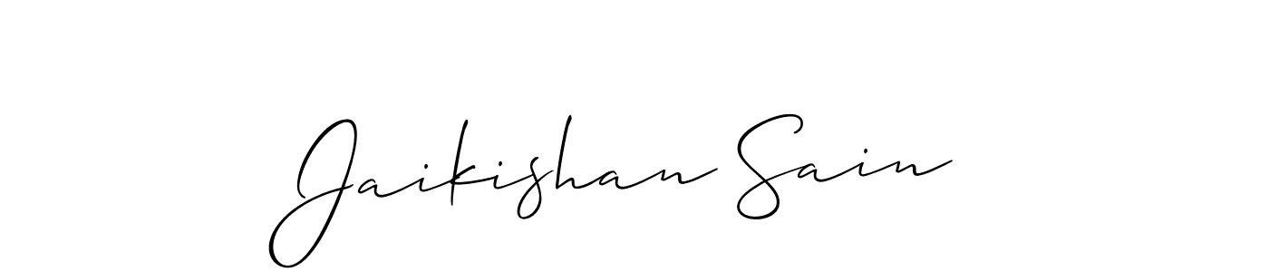 Design your own signature with our free online signature maker. With this signature software, you can create a handwritten (Allison_Script) signature for name Jaikishan Sain. Jaikishan Sain signature style 2 images and pictures png