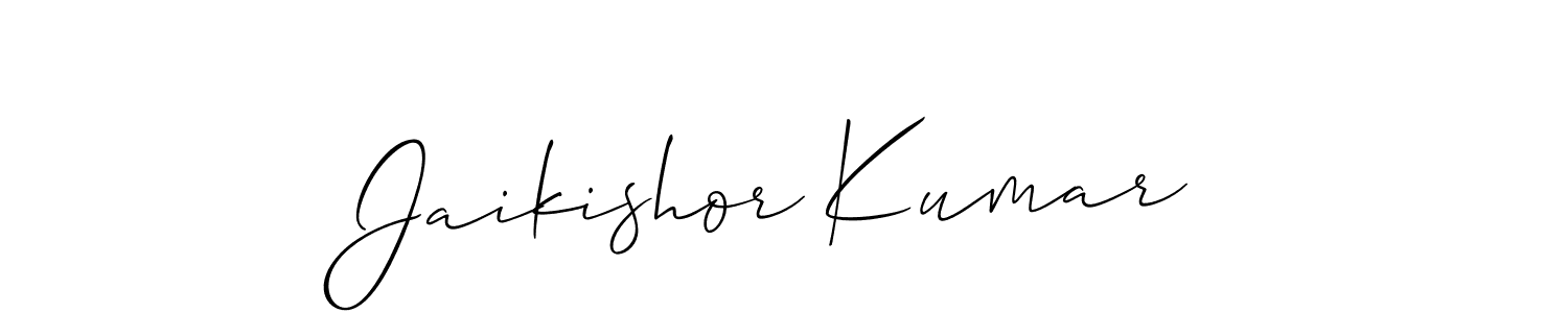 Design your own signature with our free online signature maker. With this signature software, you can create a handwritten (Allison_Script) signature for name Jaikishor Kumar. Jaikishor Kumar signature style 2 images and pictures png