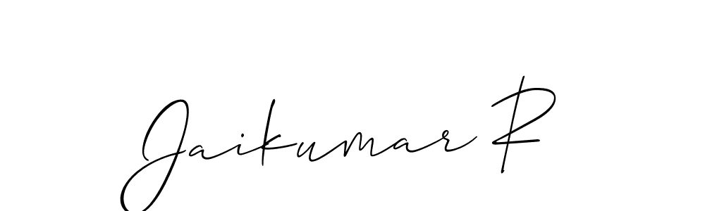 Jaikumar R stylish signature style. Best Handwritten Sign (Allison_Script) for my name. Handwritten Signature Collection Ideas for my name Jaikumar R. Jaikumar R signature style 2 images and pictures png