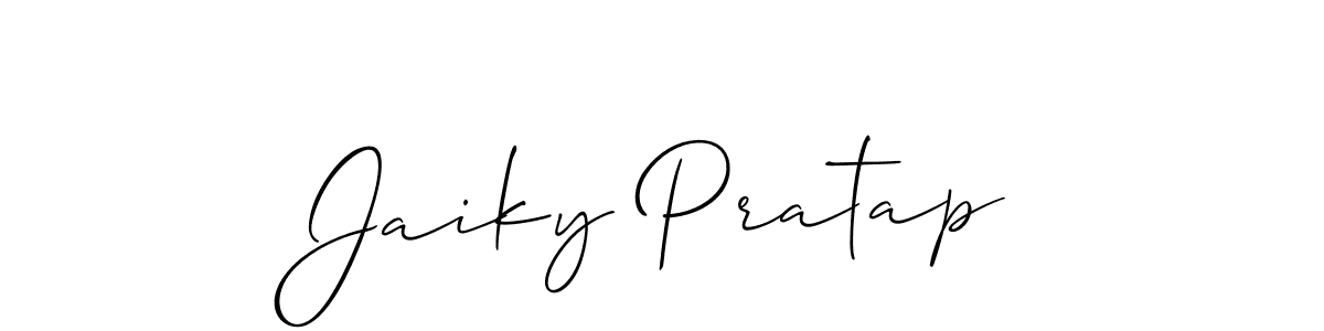You should practise on your own different ways (Allison_Script) to write your name (Jaiky Pratap) in signature. don't let someone else do it for you. Jaiky Pratap signature style 2 images and pictures png