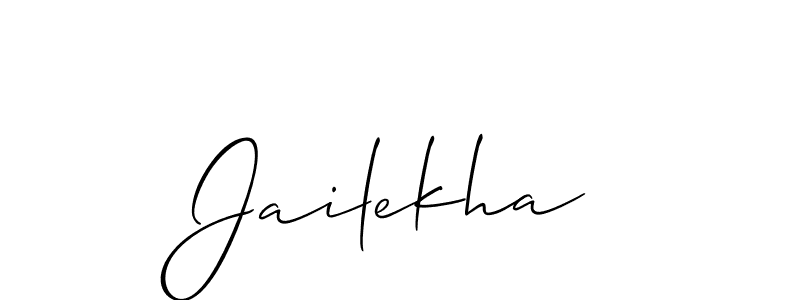 Make a beautiful signature design for name Jailekha. With this signature (Allison_Script) style, you can create a handwritten signature for free. Jailekha signature style 2 images and pictures png