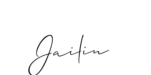 Use a signature maker to create a handwritten signature online. With this signature software, you can design (Allison_Script) your own signature for name Jailin. Jailin signature style 2 images and pictures png