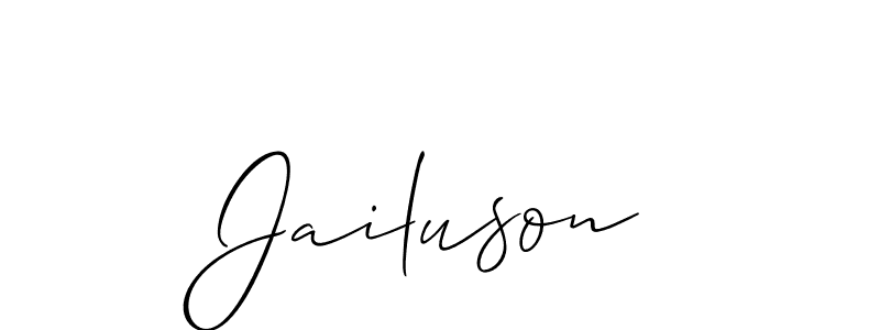 Make a short Jailuson signature style. Manage your documents anywhere anytime using Allison_Script. Create and add eSignatures, submit forms, share and send files easily. Jailuson signature style 2 images and pictures png