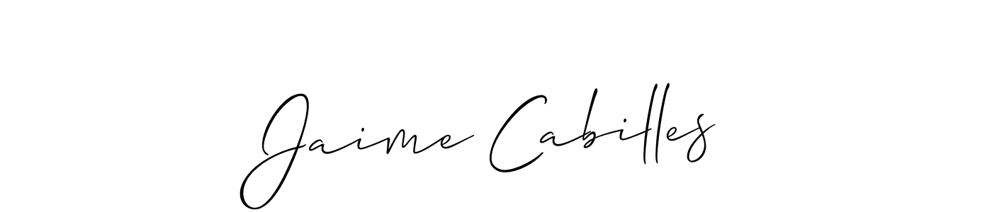 The best way (Allison_Script) to make a short signature is to pick only two or three words in your name. The name Jaime Cabilles include a total of six letters. For converting this name. Jaime Cabilles signature style 2 images and pictures png