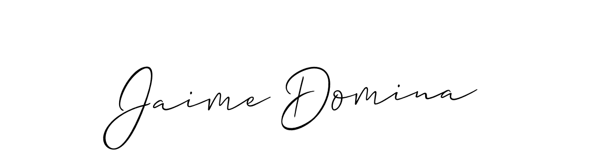 Also You can easily find your signature by using the search form. We will create Jaime Domina name handwritten signature images for you free of cost using Allison_Script sign style. Jaime Domina signature style 2 images and pictures png