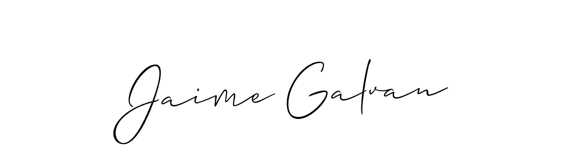 Make a short Jaime Galvan signature style. Manage your documents anywhere anytime using Allison_Script. Create and add eSignatures, submit forms, share and send files easily. Jaime Galvan signature style 2 images and pictures png