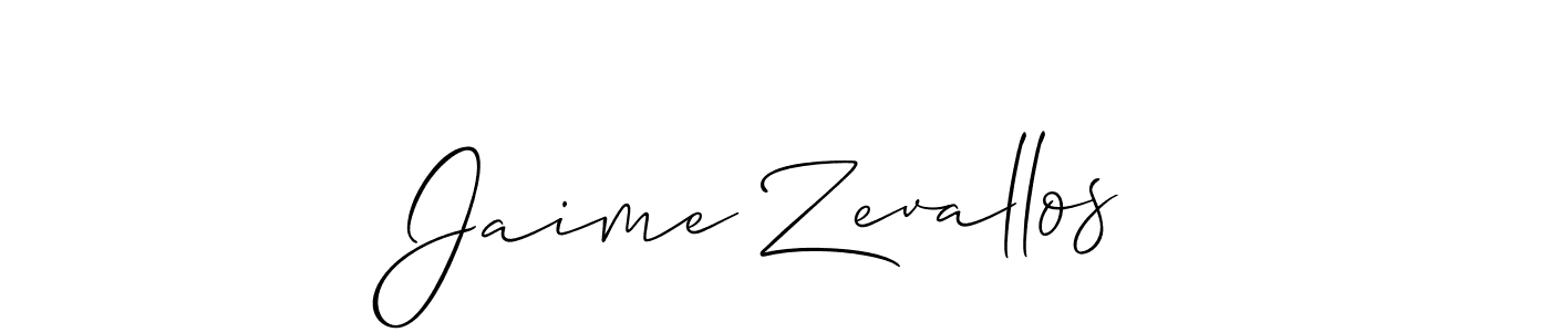 How to make Jaime Zevallos signature? Allison_Script is a professional autograph style. Create handwritten signature for Jaime Zevallos name. Jaime Zevallos signature style 2 images and pictures png