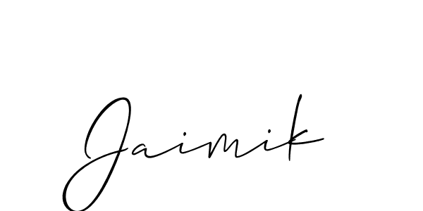 Jaimik stylish signature style. Best Handwritten Sign (Allison_Script) for my name. Handwritten Signature Collection Ideas for my name Jaimik. Jaimik signature style 2 images and pictures png