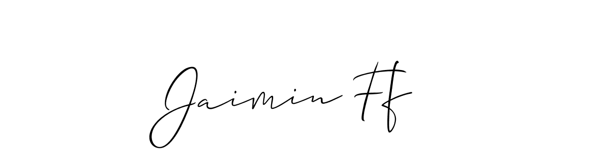 Use a signature maker to create a handwritten signature online. With this signature software, you can design (Allison_Script) your own signature for name Jaimin Ff☕. Jaimin Ff☕ signature style 2 images and pictures png