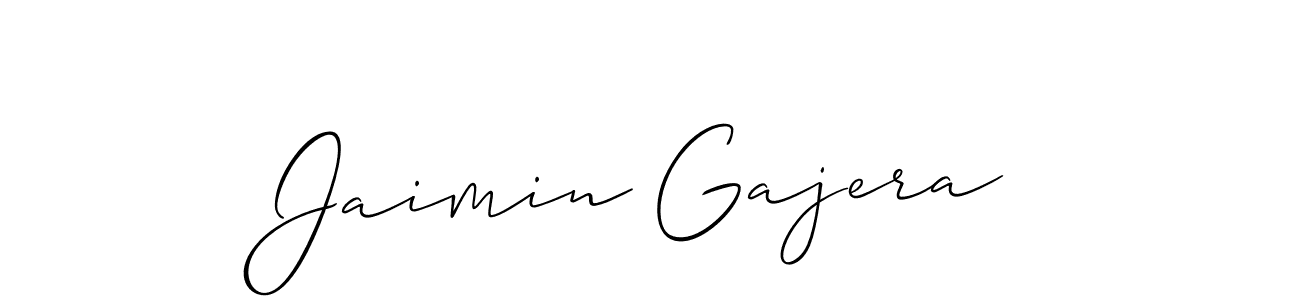 Use a signature maker to create a handwritten signature online. With this signature software, you can design (Allison_Script) your own signature for name Jaimin Gajera. Jaimin Gajera signature style 2 images and pictures png