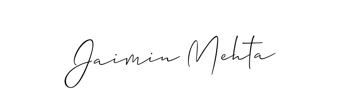 Make a short Jaimin Mehta signature style. Manage your documents anywhere anytime using Allison_Script. Create and add eSignatures, submit forms, share and send files easily. Jaimin Mehta signature style 2 images and pictures png