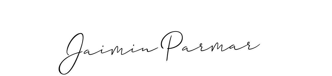 Make a short Jaimin Parmar signature style. Manage your documents anywhere anytime using Allison_Script. Create and add eSignatures, submit forms, share and send files easily. Jaimin Parmar signature style 2 images and pictures png