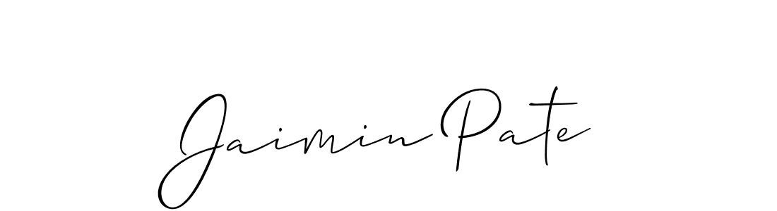 How to Draw Jaimin Pate signature style? Allison_Script is a latest design signature styles for name Jaimin Pate. Jaimin Pate signature style 2 images and pictures png