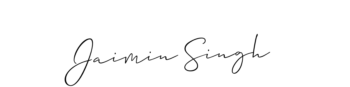 Design your own signature with our free online signature maker. With this signature software, you can create a handwritten (Allison_Script) signature for name Jaimin Singh. Jaimin Singh signature style 2 images and pictures png