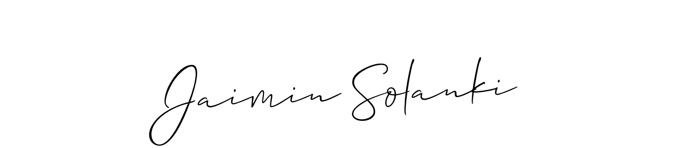 How to Draw Jaimin Solanki signature style? Allison_Script is a latest design signature styles for name Jaimin Solanki. Jaimin Solanki signature style 2 images and pictures png