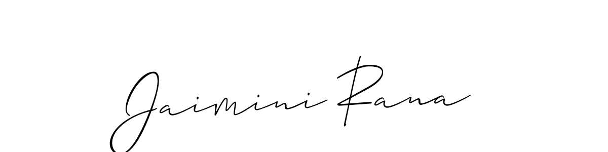 Jaimini Rana stylish signature style. Best Handwritten Sign (Allison_Script) for my name. Handwritten Signature Collection Ideas for my name Jaimini Rana. Jaimini Rana signature style 2 images and pictures png