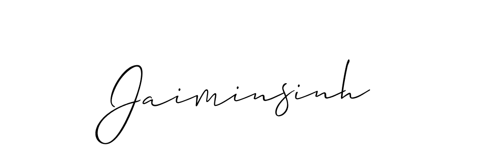 Use a signature maker to create a handwritten signature online. With this signature software, you can design (Allison_Script) your own signature for name Jaiminsinh. Jaiminsinh signature style 2 images and pictures png