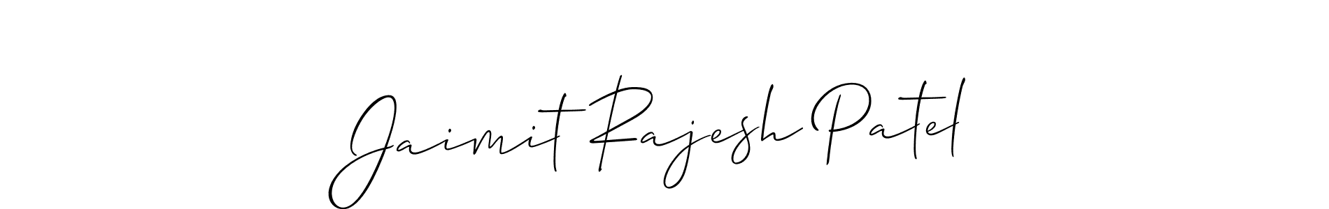 Also You can easily find your signature by using the search form. We will create Jaimit Rajesh Patel name handwritten signature images for you free of cost using Allison_Script sign style. Jaimit Rajesh Patel signature style 2 images and pictures png