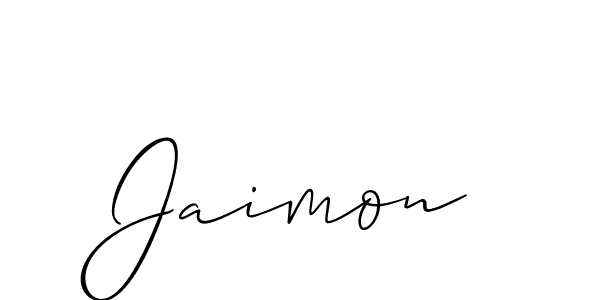 Make a short Jaimon signature style. Manage your documents anywhere anytime using Allison_Script. Create and add eSignatures, submit forms, share and send files easily. Jaimon signature style 2 images and pictures png