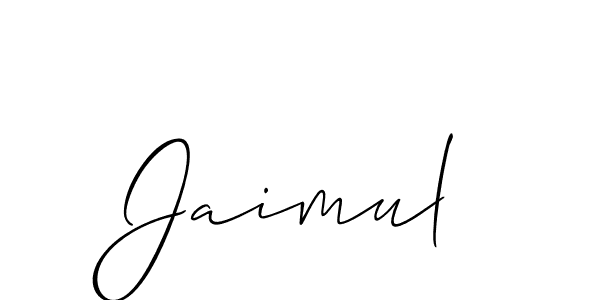 Make a beautiful signature design for name Jaimul. With this signature (Allison_Script) style, you can create a handwritten signature for free. Jaimul signature style 2 images and pictures png