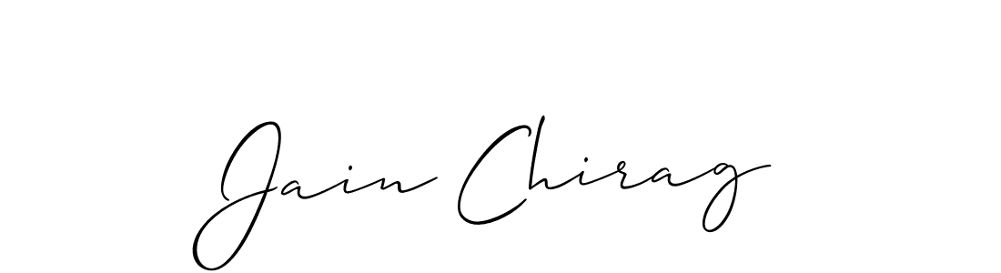 How to make Jain Chirag signature? Allison_Script is a professional autograph style. Create handwritten signature for Jain Chirag name. Jain Chirag signature style 2 images and pictures png