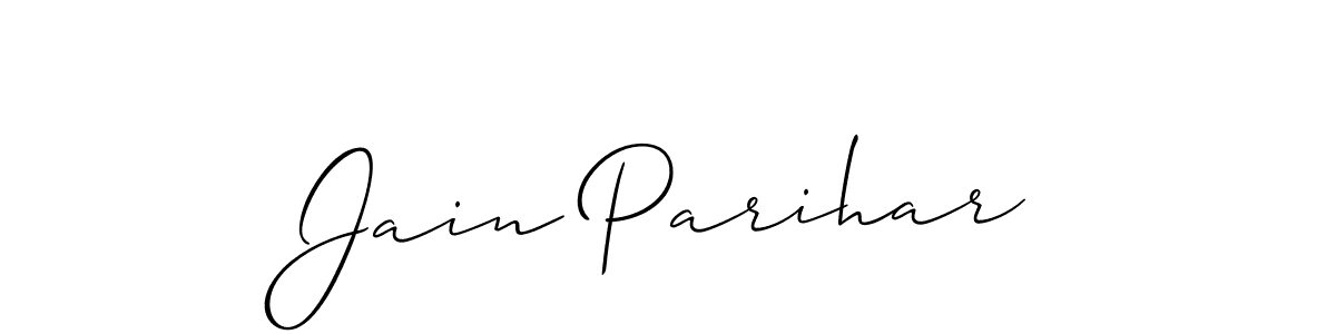 Best and Professional Signature Style for Jain Parihar. Allison_Script Best Signature Style Collection. Jain Parihar signature style 2 images and pictures png