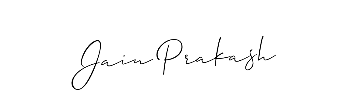 Design your own signature with our free online signature maker. With this signature software, you can create a handwritten (Allison_Script) signature for name Jain Prakash. Jain Prakash signature style 2 images and pictures png
