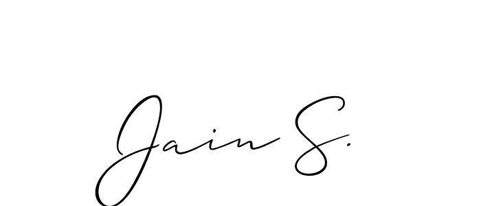 Best and Professional Signature Style for Jain S.. Allison_Script Best Signature Style Collection. Jain S. signature style 2 images and pictures png