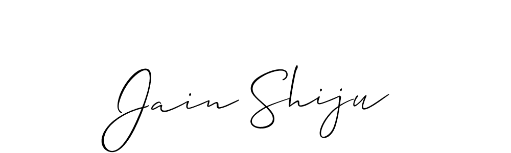 Make a beautiful signature design for name Jain Shiju. With this signature (Allison_Script) style, you can create a handwritten signature for free. Jain Shiju signature style 2 images and pictures png