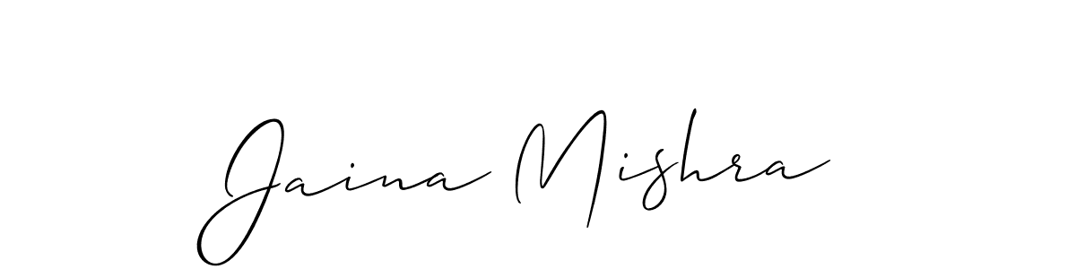 Design your own signature with our free online signature maker. With this signature software, you can create a handwritten (Allison_Script) signature for name Jaina Mishra. Jaina Mishra signature style 2 images and pictures png