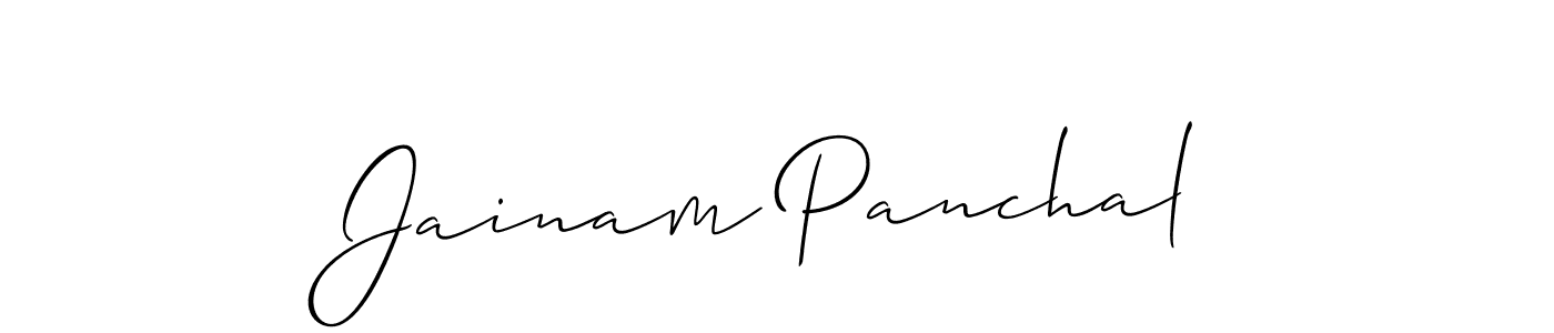 You should practise on your own different ways (Allison_Script) to write your name (Jainam Panchal) in signature. don't let someone else do it for you. Jainam Panchal signature style 2 images and pictures png