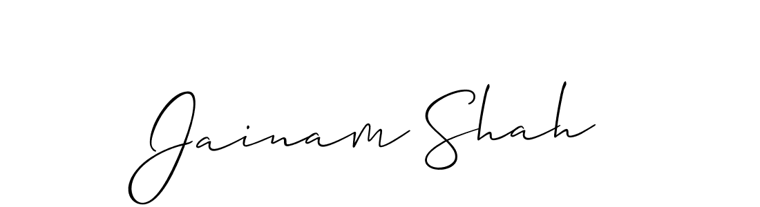 The best way (Allison_Script) to make a short signature is to pick only two or three words in your name. The name Jainam Shah include a total of six letters. For converting this name. Jainam Shah signature style 2 images and pictures png