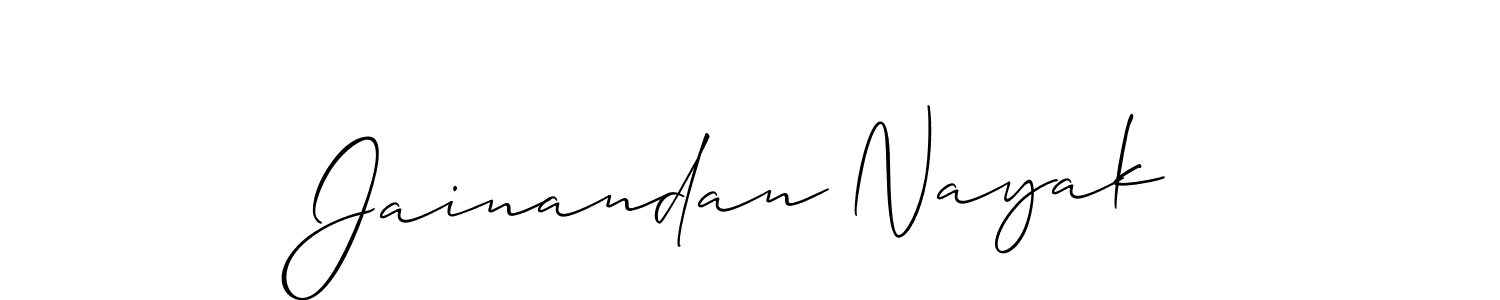 Make a short Jainandan Nayak signature style. Manage your documents anywhere anytime using Allison_Script. Create and add eSignatures, submit forms, share and send files easily. Jainandan Nayak signature style 2 images and pictures png